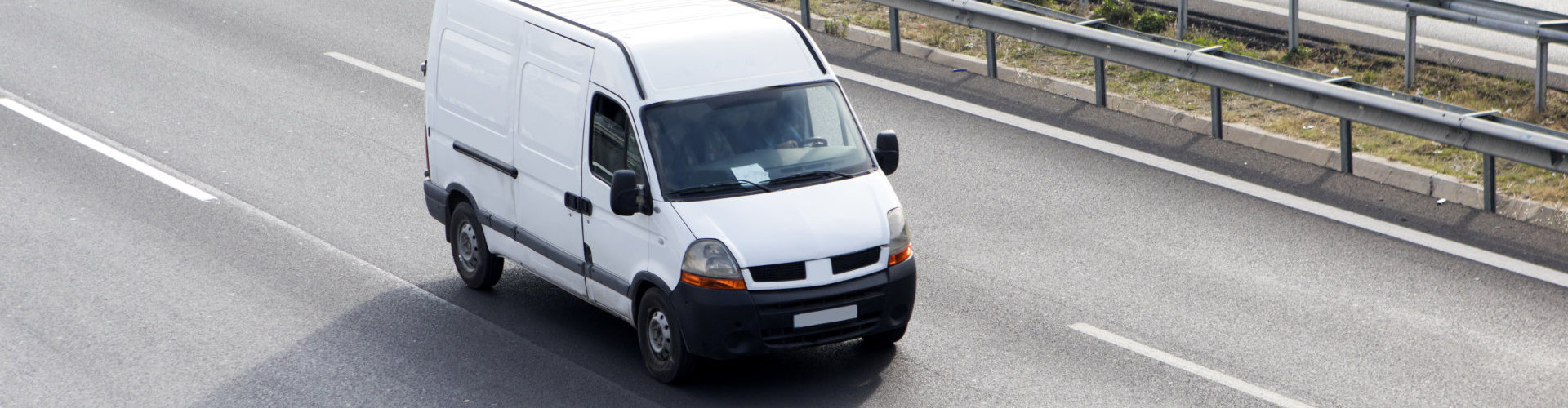 van at road